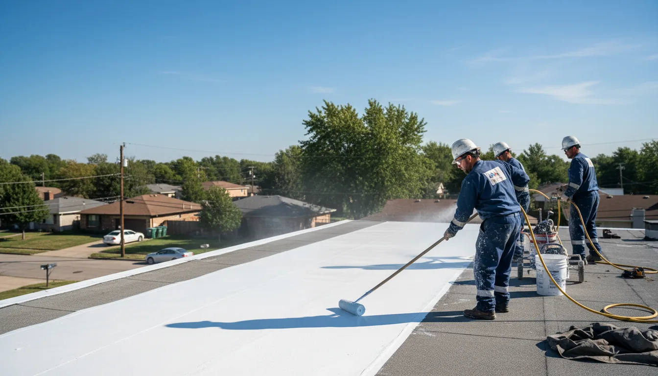 Commercial roof coating in Walpole, MA near me